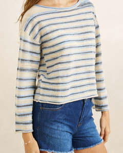 Womens Knitwear Jumpers: Rhythm Belle Knit - Blue