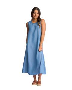 Knewe Label Sky Dress - Light Wash
