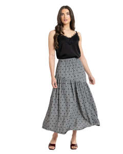 Seeking Lola Devine Maxi Skirt - Black Heart