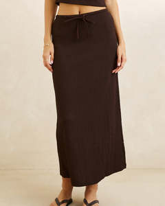 Rhythm Indie Maxi Skirt - Chocolate