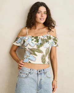 Womens Tops Shirts Blouses: Rhythm Gigi Top - Blue