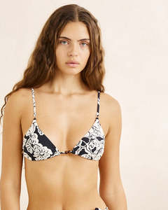 Womens Swimwear: Rhythm Georgia Floral Slide Tri Top - Cream