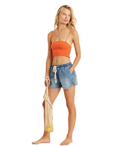 Womens Clothing: Sisstrevolution Kai Woven Tank Top - Cayenne
