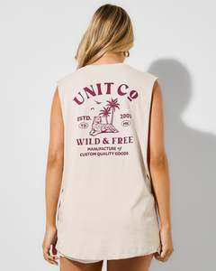 Unit Ladies Muscles Tank - Lodge - Off White