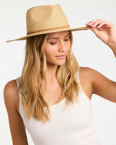 Womens Hats Beanies: Billabong Womens Miranda Paper Straw Hat - Natural
