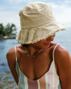 Womens Hats Beanies: T&C Sea Breeze Beach Hat - Natural