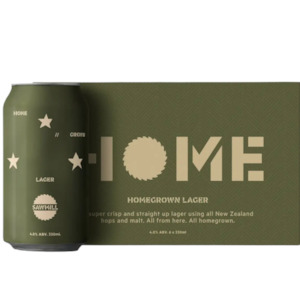 Beer: Sawmill Homegrown Lager 6pack 330ml