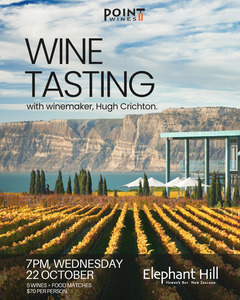 Elephant Hill Wine Tasting Evening - 22 October