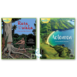Wairuatanga me te Taiao (Connection to the spiritual & natural world): Rata and the waka & Aotearoa – Flipside book (Small Book)