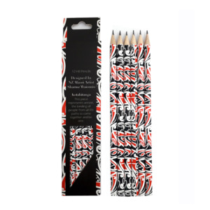 Hinengaro me Tinana (Connection to Mind, Body & Māori arts): HB pencils – Kotahitanga design (6 Pce)