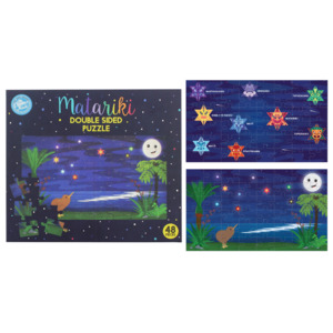 Wairuatanga me te Taiao (Connection to the spiritual & natural world): Matariki double sided puzzle (48 Pce)