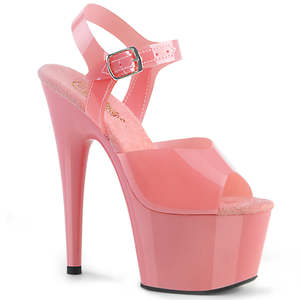 On Sale Heels: PLEASER ADORE-708N BABY PINK (JELLY-LIKE) TPU/BABY PINK