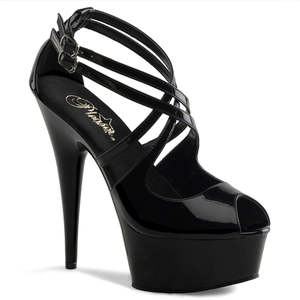 On Sale Heels: PLEASER DELIGHT-612 BLK/BLK