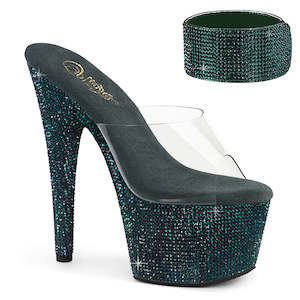 PLEASER BEJEWELED-712RS CLR/EMERALD GREEN RS