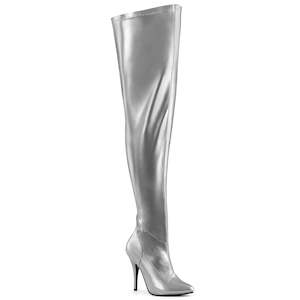 5: PLEASER SEDUCE-3000WC SLV STR METALLIC PU