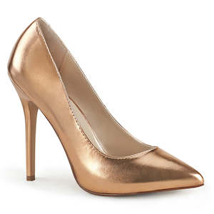 5: PLEASER AMUSE-20 ROSE GOLD METALLIC PU