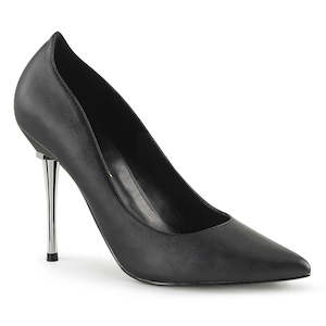 4: PLEASER APPEAL-20 BLK FAUX LEATHER