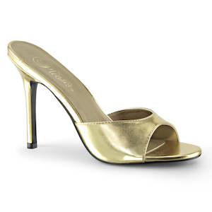 4: PLEASER CLASSIQUE-01 GOLD METALLIC PU