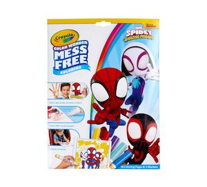Arts Crafts Crayons: Crayola - Colour Wonder Mess Free Colouring Pad & Markers - Spidey