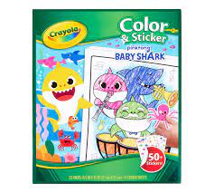 Arts Crafts Crayons: Crayola - Colour & Sticker Book - Baby Shark