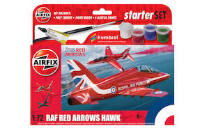 Model Building Military: Airfix Starter Set - 1:72 RAF Red Arrows Hawk