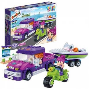 Construction Toys Building Blocks Bricks: BanBao - Jeep & Boat