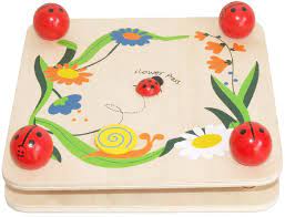 Creative Role Play Wooden Toys: Fun Factory - Flower Press Ladybug