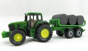 Creative Role Play Vehicles: Siku 1632 - John Deere 7530 Tractor with Bale Trailer