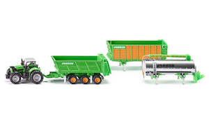 Die Cast Models Farm Machinery: Siku 1848 Farmer - DEUTZ-FAHR Tractor with Joskin Trailer Set