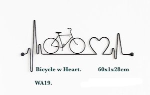 Gifts Decor Wall Art: JGB Wall Art - Bicycle with Heart