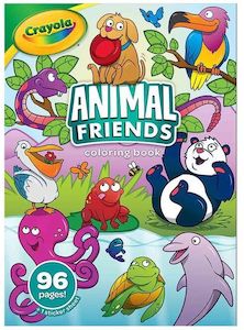 Arts Crafts Crayons: Crayola - Coloring Book with Stickers - Animal Friends
