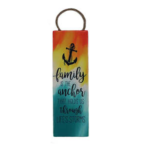 Gifts Decor Wall Art: Wall Art - Family is the Anchor Hanger