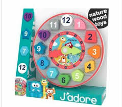 Creative Role Play Wooden Toys: J'adore - Wooden Clock Sorter
