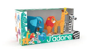 Creative Role Play Wooden Toys: J'adore - Wooden Jungle Play Set