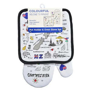 NZ Pot Holder & Oven Glove - Welcome to Paradise