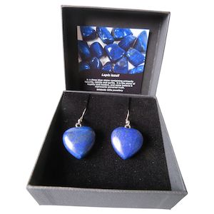 Sentimental: Wildside PS95 - Large Lapis Lazuli Heart Earrings