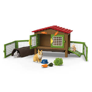 Creative Role Play Action Figures Animal Figures: Schleich - Rabbit hutch