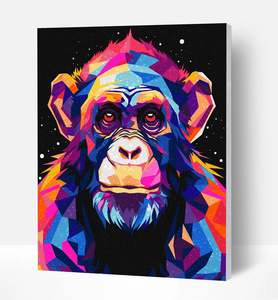 Arts Crafts Diy Kits: Diamond Art - Chimpanzee