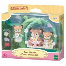 Sylvanian Families - Deer Babies Floral Swing Set