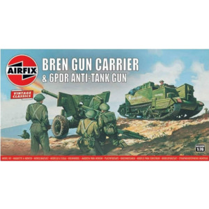 Model Building Military: Airfix - 1:76 Bren Gun Carrier & 6PDR Anti-Tank Gun