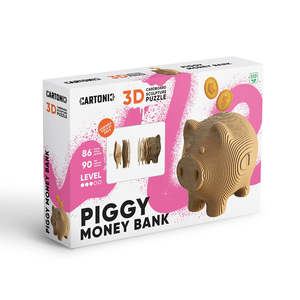 Arts Crafts Diy Kits: Cartonic 3D Cardboard Sculpture Puzzle - Piggy Money Bank