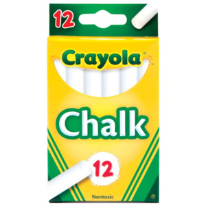 Arts Crafts Crayons: Crayola - Chalk White 12pk