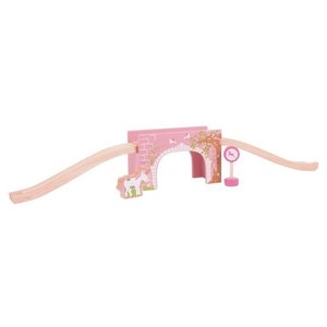 Creative Role Play Wooden Toys: BigJigs Rail Pink Arched Bridge