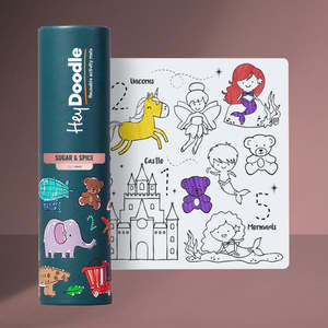 Arts Crafts Drawing Colouring: Hey Doodle Mini Playmat - Sugar and Spice