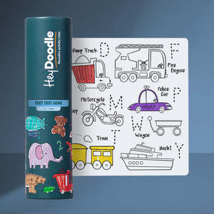 Arts Crafts Drawing Colouring: Hey Doodle Mini Playmat - Toot Toot Honk