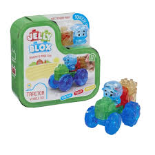 Construction Toys Building Blocks Bricks: Jelly Blox - Tractor Vehicle Set