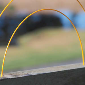 Polynet Garden Cloches: 1.2m x  4.5mm Plastic Coated Fibreglass Rod Yellow