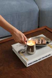 Frontpage: Chrome Candle & Lighter Case Set
