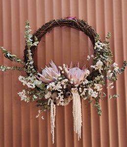 Products: King Protea Wreath