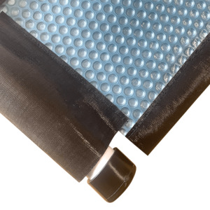 Deluxe - Pool Covers and Rollers by Daisy New Zealand: Daisy 525 UltraDome+ Deluxe Titanium Blue Solar Pool Cover